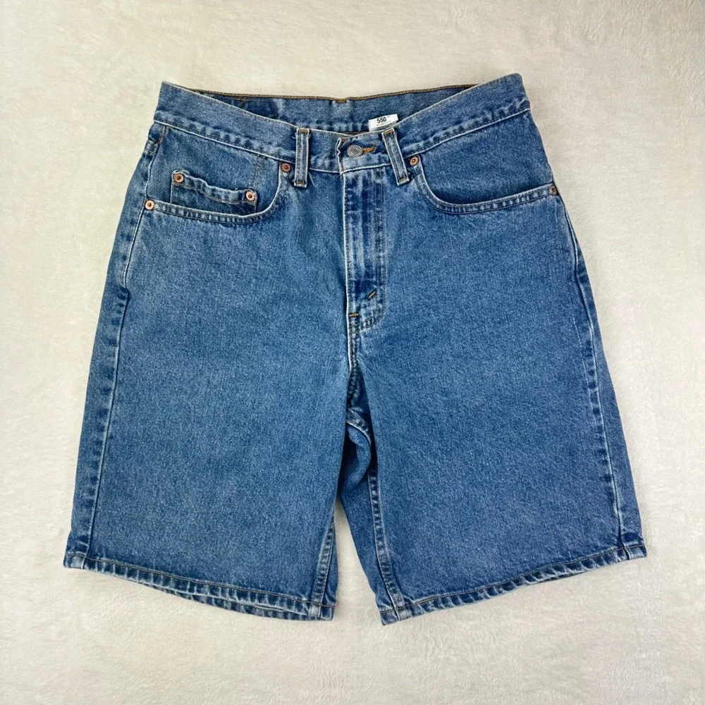 Levi's Jean Shorts Mens 550 Relaxed 32 Blue Denim VTG 90s Vintage Cotton